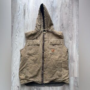 Vintage Carhartt Sherpa Lined Hoodie Vest
